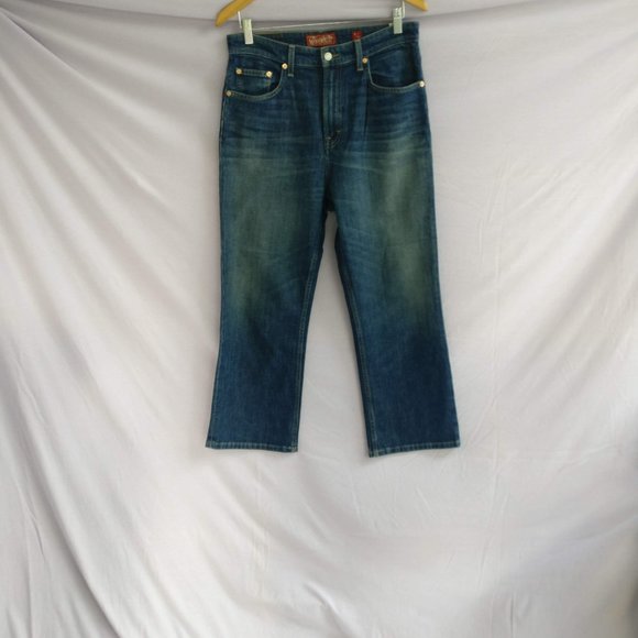 Lucky Brand Highrise Flared jean in Lemon Valley sz8 Ankle Length Cropped jeans - Picture 2 of 8